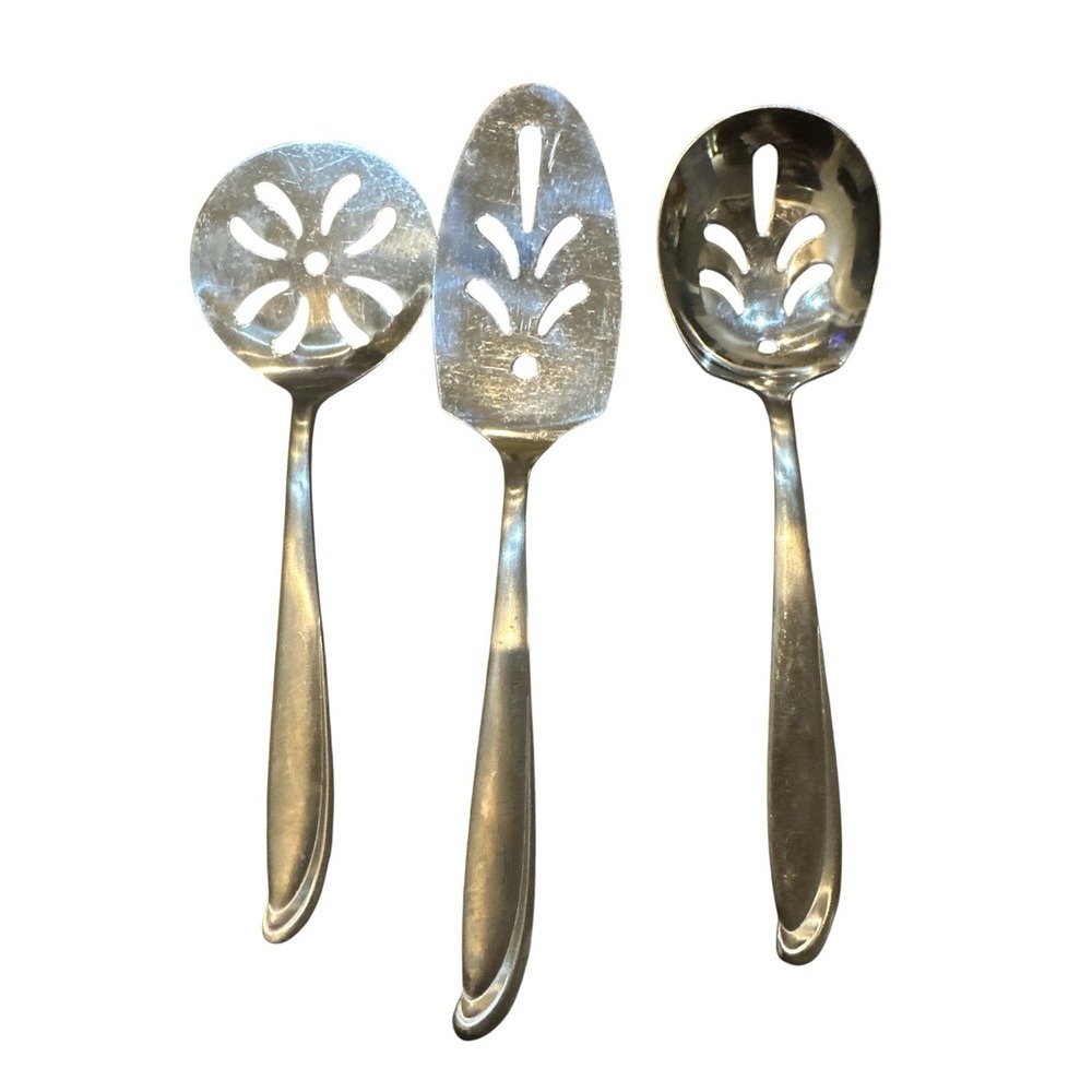 Heritage 'Young Hope' Pattern Stainless Flatware 3 Piece‎ Serving Set Japan